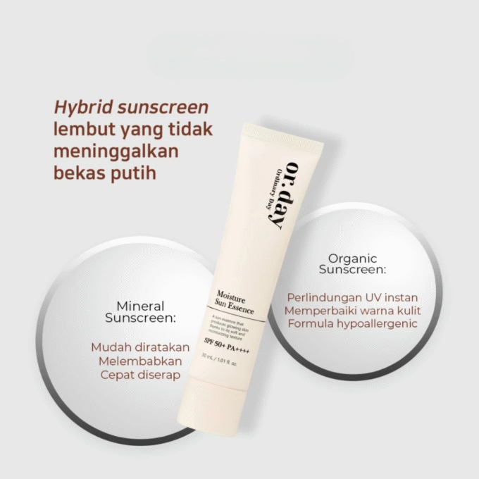 ElishaCoy or.day Moisture Sun Essence SPF50+ PA++++ 30ml - Shining Base Sunscreen Vegan - Image 3