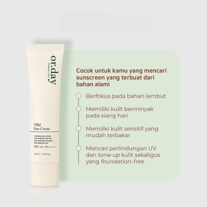ElishaCoy or.day Mild Sun Cream SPF50+ PA++++ 30ml - Pure Tone Up Physical Sunscreen Vegan - Image 6